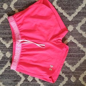 Hot Pink Under Armour Workout/Running Shorts.